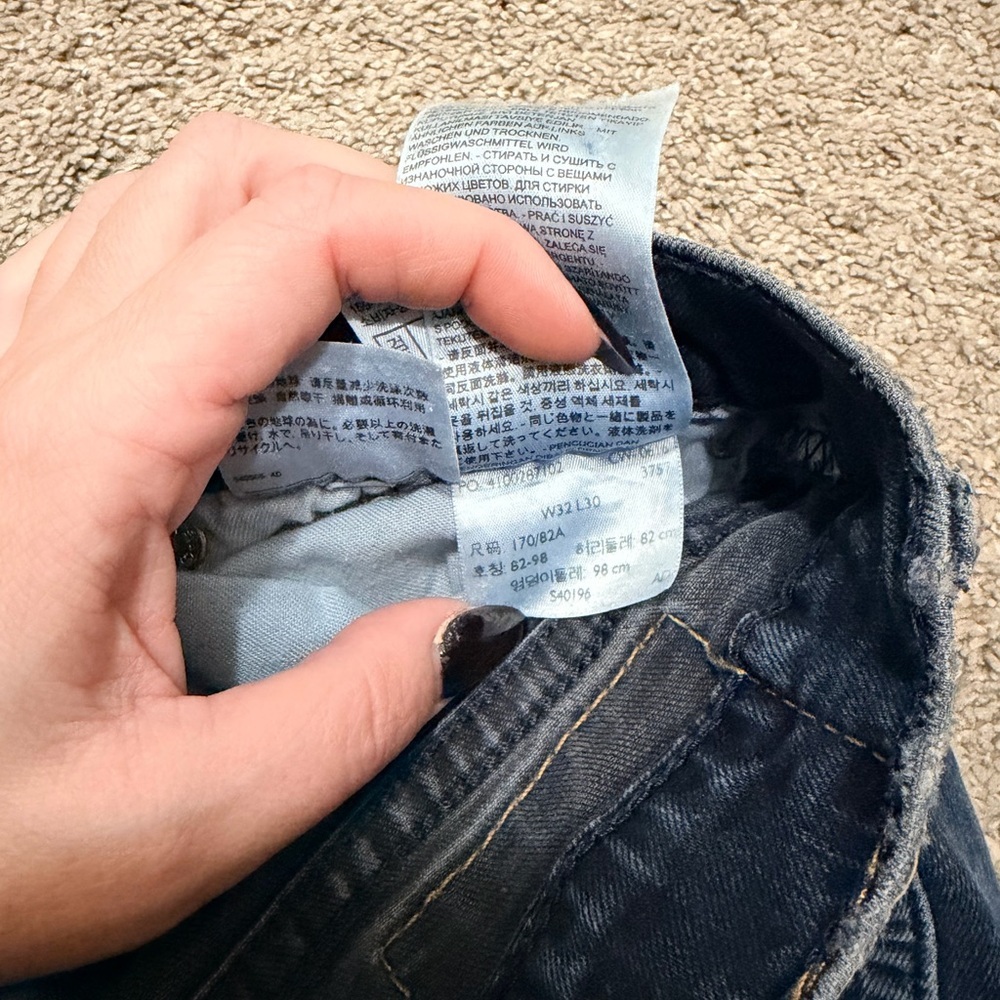 Levi’s Dark Blue Men's Straight Jeans - Picture 4 of 6